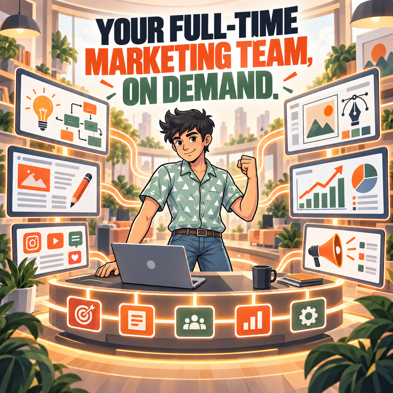 Your full-time marketing team, on demand
