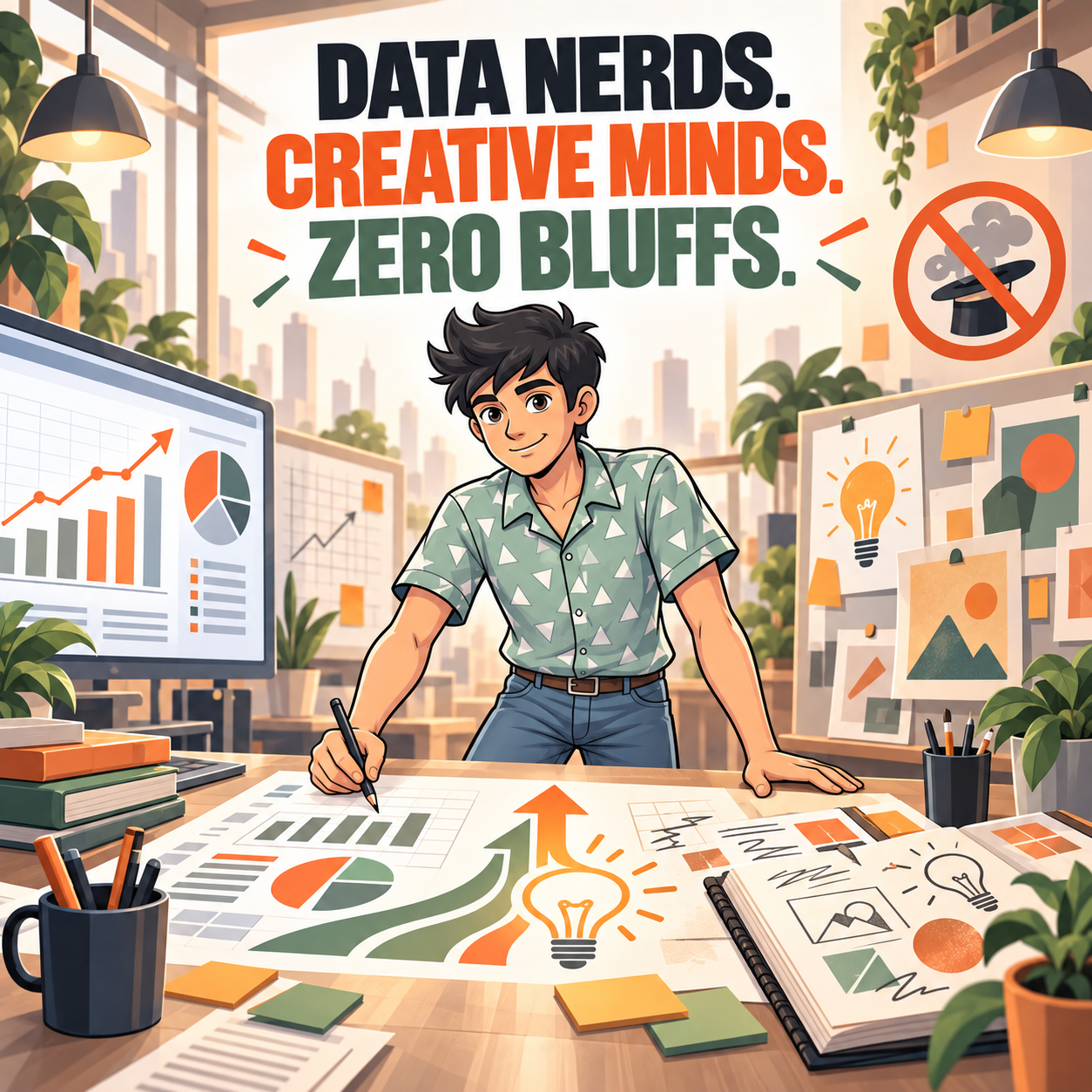 Data nerds. Creative minds. Zero bluffs.